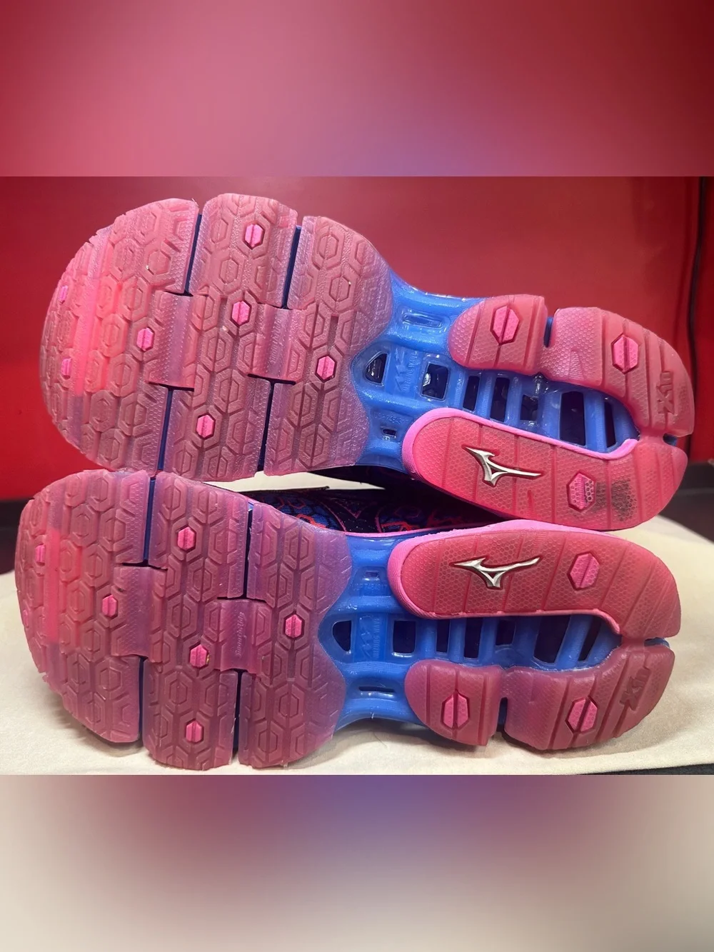 Mizuno Wave Prophecy 3 Blue, Pink, Silver, & Black Running Shoes Women’s Sz 9.5